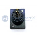 Conector XLR 3 Vias  Fêmea Para Painel Solda Fio - JL33042