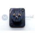 Conector XLR 3 vias Macho Solda Fio Para Painel - JL33046
