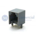 Conector Jack RJ11 6P4C com 4 Vias na cor Cinza - YH55-03