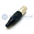 Conector XLR Macho Solda Fio Para Cabo JD-W9404 - Preto