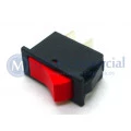 Interruptor de Tecla Unipolar ITU 05 LIGA/DESLIGA - Tecla Opaca Vermelho - Emicol