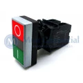 Botão Duplo de Comando 22mm 600V 10A AC - 1A 250V DC - QDDL-11 - JNG