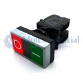 Botão Duplo de Comando 22mm 600V 10A AC - 1A 250V DC - QDDL-11 - JNG