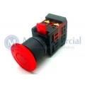 Botão de Emergência Tipo Cogumelo Gira-Destrava 40mm Vermelho - LAY80-PS545 - JNG