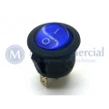Chave Gangorra Redonda LIGA/DESLIGA Com Led Azul - KCD1-106-102N