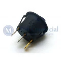 Chave Gangorra Redonda LIGA/DESLIGA Com Led Azul - KCD1-106-102N