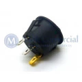 Chave Gangorra Redonda LIGA/DESLIGA Com Led Verde - KCD1-106-102N