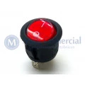Chave Gangorra Redonda LIGA/DESLIGA Com Led Vermelho - KCD1