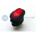 Chave Gangorra Oval LIGA/DESLIGA Com Led Vermelho - KCD1-115N
