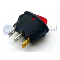 Chave Gangorra Oval LIGA/DESLIGA Com Led Vermelho - KCD1-115N
