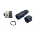Conector M12 à Prova D'Água Fêmea 3 Vias - MB12FAAFF03ST