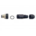Conector M12 à Prova D'Água Macho 4 Vias - MB12MAAFF04ST