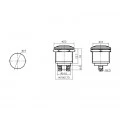 Chave Push-Button 2A/250Vac Normalmente Fechada Liga/(Desliga) - PBS-28C - Jietong