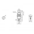 Chave Push-Button ON-(OFF) Sem Trava Normalmente Fechada 3A/125Vac e 1A/250Vac - Vermelho - PBS-10C-2 - Jietong