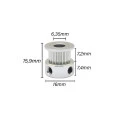 Polia GT2 6,35mm 20 Dentes - GC-238