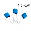 Capacitor Poliéster Film 1.5KpF ( 0.0015uF / 1.5nF / 152 ) Série B32529 - Epcos - 63V a 400V