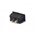 Chave Gangorra / Tecla com 2 Terminais Liga/Desliga 6A/120Vac e 3A/250Vac Faston 316' - Preta - G321-1-1