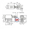 Chave Push-Button com 6 Terminais e sem Trava - PS-22F05