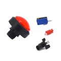 Chave Push-Button Oval sem Trava e com Led Utilizada em Arcade Fliperama - Diversas Cores