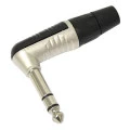 Conector P10 estéreo macho angulado 90º de cabo com 3 pólos - RP3RC - Rean by Neutrik