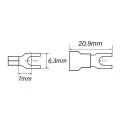 Terminal Forquilha Isolado 22-16 AWG M3-1/8'' 0.25 á 1mm² Vermelho - RF2202 - Eletro Service