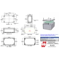 Caixa Plástica em ABS RL6225 Original Hammond