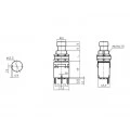 Chave SPDT Foot Switch com Trava Liga/Liga PCI - PBS-24-102P - Jietong