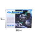 Kit Educacional Robô Solar Frota Espacial 6 em 1 - No. 2117A - Fácil de Montar - WRT024343