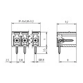 Conector Verde Multipolar STLZ1550GH Macho 90º (Horizontal) Com as Laterais Fechadas - Passo 3,81mm - Phoenix Mecano