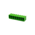 Conector Verde Multipolar STLZ1550GV Macho 180º (Vertical) Com as Laterais Fechadas - Passo 3,81mm - 2 a 16 Vias - Phoenix Mecano