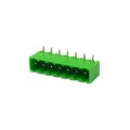 Conector Verde Multipolar STLZ950GH Macho 90º (Horizontal) Com as Laterais Fechadas - Passo 5,08mm - 2 a 18 Vias - Phoenix Mecano