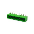Conector Verde Multipolar STLZ950GH Macho 90º (Horizontal) Com as Laterais Fechadas - Passo 5,08mm - 2 a 18 Vias - Phoenix Mecano