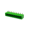 Conector Verde Multipolar STLZ950GH Macho 90º (Horizontal) Com as Laterais Fechadas - Passo 5,08mm - 2 a 18 Vias - Phoenix Mecano