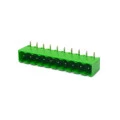 Conector Verde Multipolar STLZ950GH Macho 90º (Horizontal) Com as Laterais Fechadas - Passo 5,08mm - 2 a 18 Vias - Phoenix Mecano