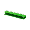 Conector Verde Multipolar STLZ950H Macho 90º (Horizontal) Com as Laterais Abertas - Passo 5,08mm - 2 a 18 Vias - Phoenix Mecano
