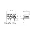 Conector Verde Multipolar STLZ950H Macho 90º (Horizontal) Com as Laterais Abertas - Passo 5,08mm - 2 a 18 Vias - Phoenix Mecano