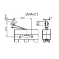 Chave Micro Switch com Haste de 42mm com Rolete 15A/250Vac - SWA-C1 - Switron