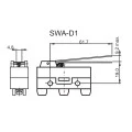 Chave Micro Switch com Haste de 61mm 15A/250Vac - SWA-D1 - Switron
