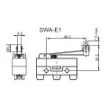 Micro Switch com Haste Rígida 37,5mm com Rolete 15A/250V - SWA-E1 - Switron