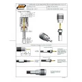 Conector TNC Macho Reto Cabo Crimpragem RG 174 Pino Fêmea Fixo - TM-37 - Gav 56 - KLC
