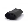 Tomada Desmontável Preta 2P+T A/C 10A/250V - TMD1-3 - Margirius