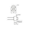 Chave Táctil com 2 Terminais 6x5mm 180° Branca - TSY-6650