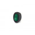 Chave Gangorra / Tecla Oval com 3 Terminais 6A/250V com Neon Verde - KCD1-115N