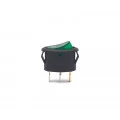 Chave Gangorra / Tecla Oval com 3 Terminais 6A/250V com Neon Verde - KCD1-115N