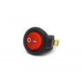 Chave Gangorra / Tecla Redonda Liga/Desliga com Led Vermelho - SMRS-101N-2C3 - Jietong