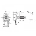 Potenciômetro Linear Chanfrado com Caneca de 16mm - WH148-1A-2-F-B150K-L15