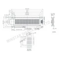 Display LCD 16x2 Caracteres Big Number Verde sem Luz de Fundo (Back Light) WH1602L1-NYG-JT - Winstar