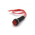 Sinaleiro Olho de Boi cor Vermelho com Fio Vermelho 220V - XD8-2