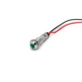 Sinalizador Olho de Boi 8mm com Fio de 15cm - Verde ou Vermelho - XD8-2W 110V