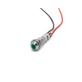 Sinalizador Olho de Boi 8mm com Fio de 15cm - Verde ou Vermelho - XD8-2W 220V